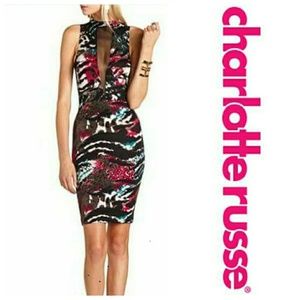 🔥SALE🔥Charlotte Russe Bodycon Animal Print Dress